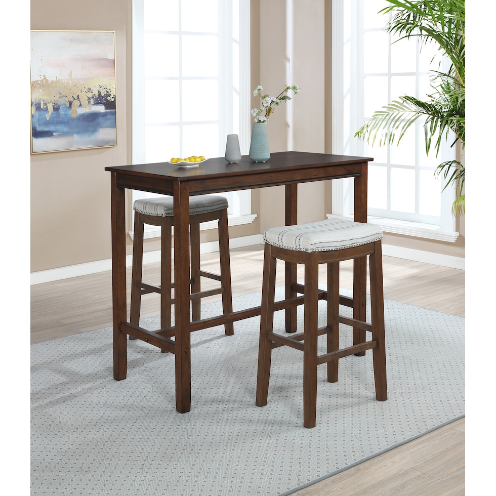 wilcox dark brown dining table   