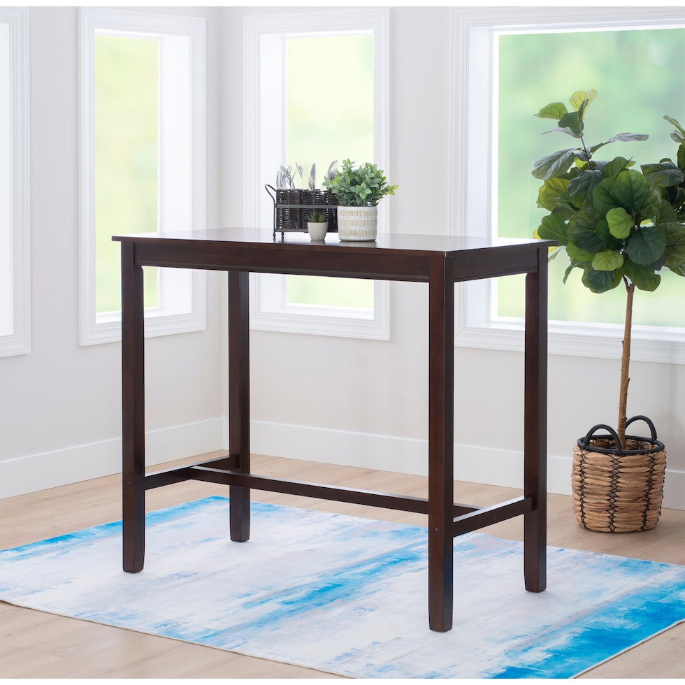 wilcox dark brown dining table   