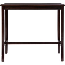 wilcox dark brown dining table   