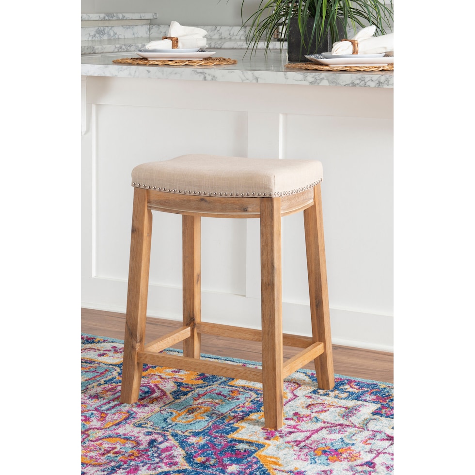 wilcox neutral counter height stool   