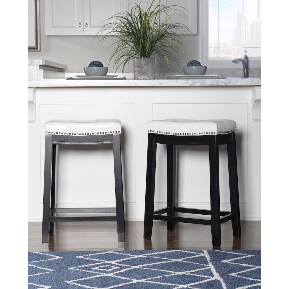 wilcox white counter height stool   