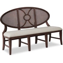 wilder dark brown dining bench   