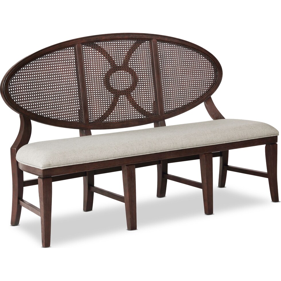 wilder dark brown dining bench   
