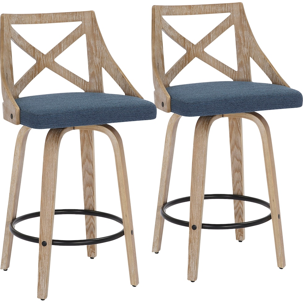 wiley blue counter height stool   