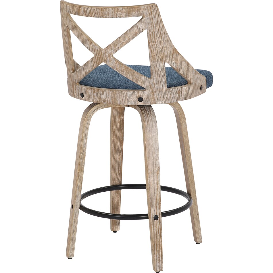 wiley blue counter height stool   