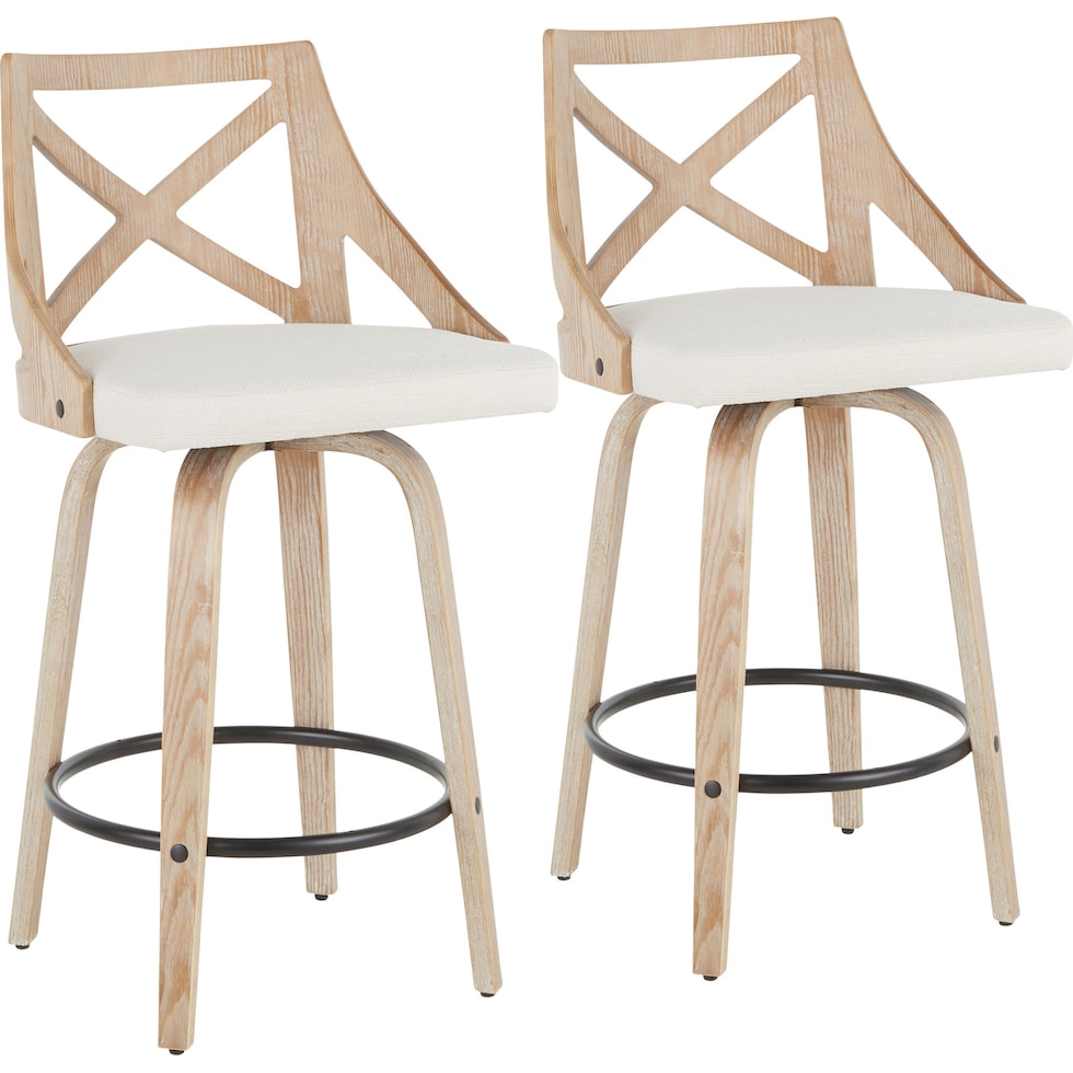 wiley white counter height stool   