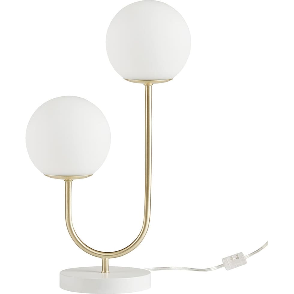 wilifred white gold table lamp   