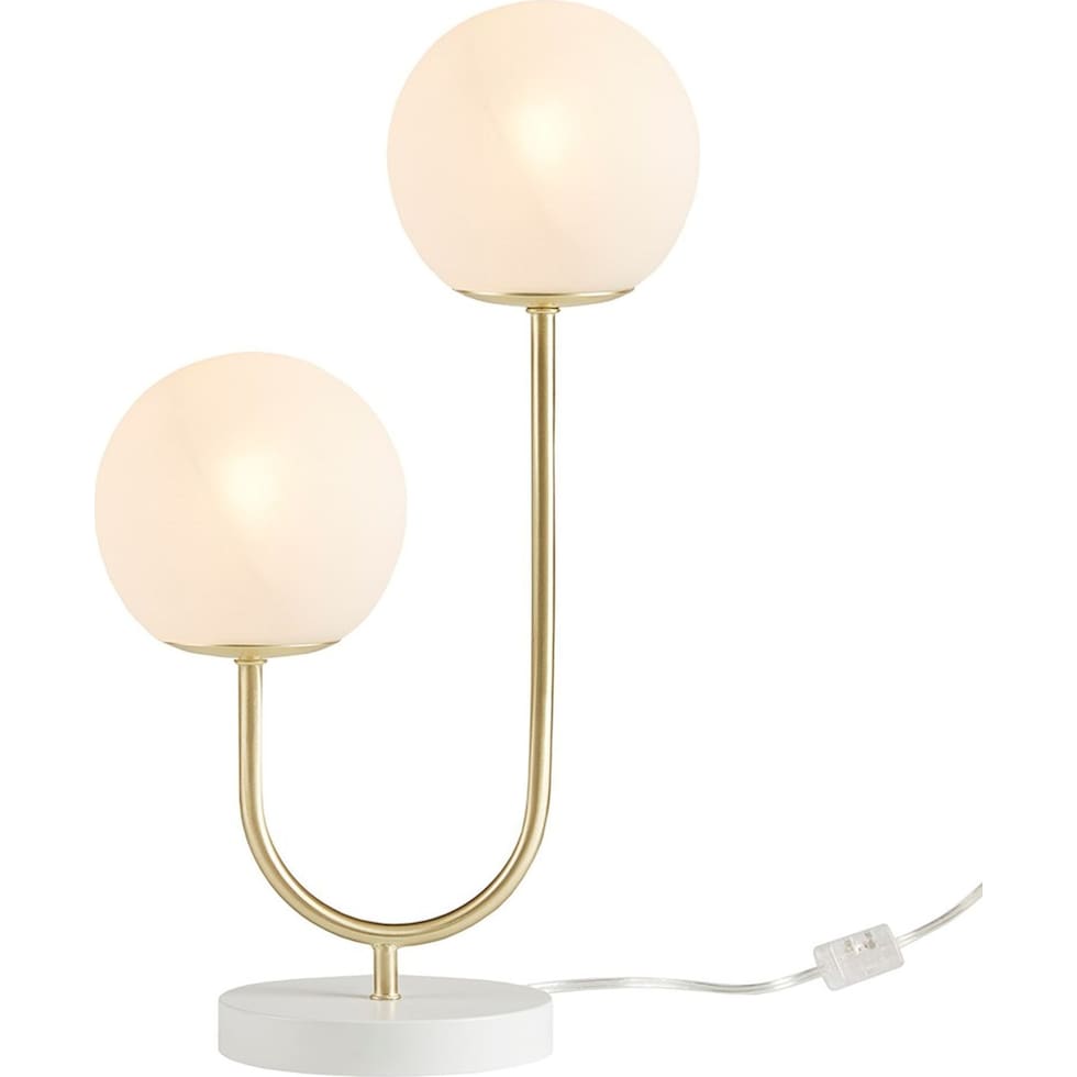wilifred white gold table lamp   