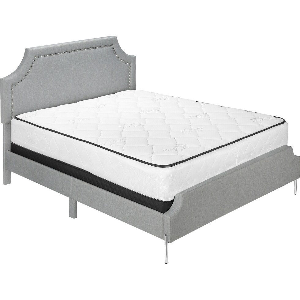 willard gray queen bed   