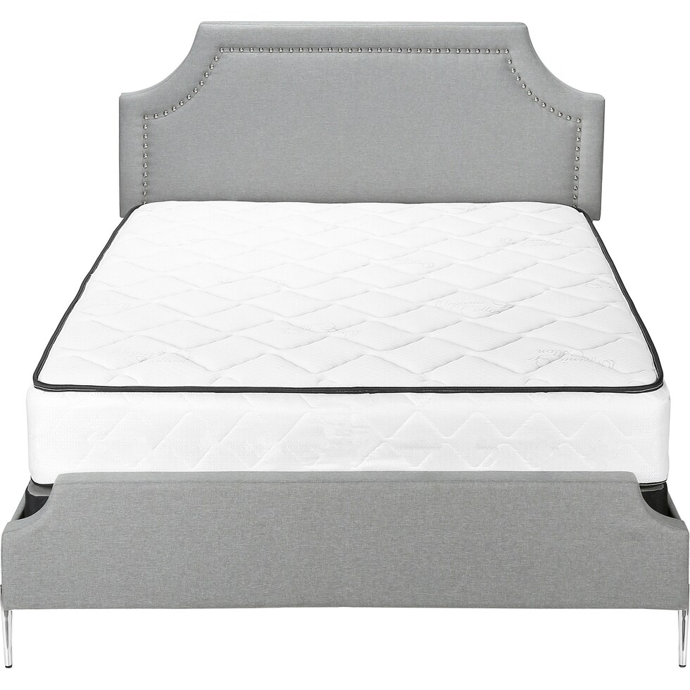 willard gray queen bed   