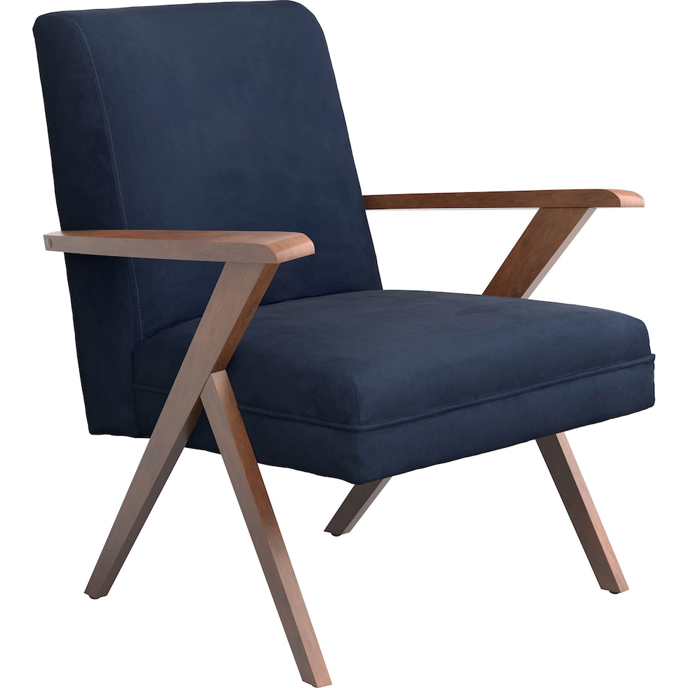 william blue accent chair   