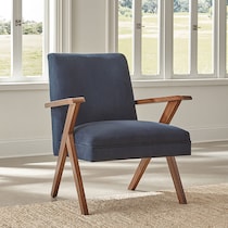 william blue accent chair   