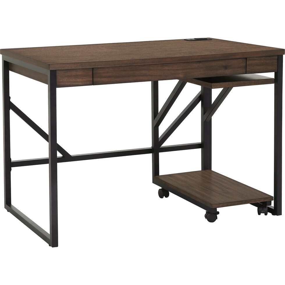 william dark brown desk   