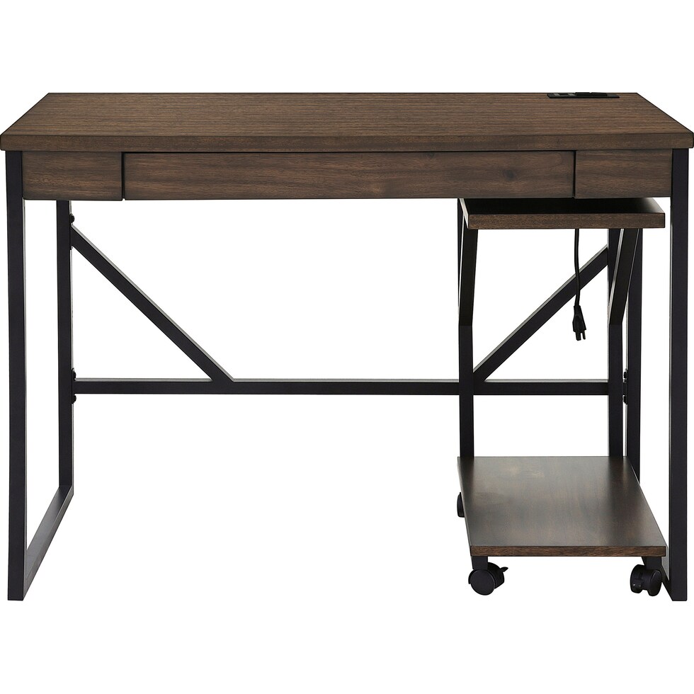 william dark brown desk   