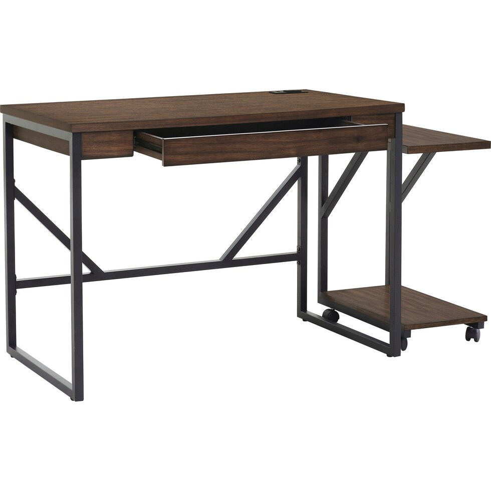 william dark brown desk   