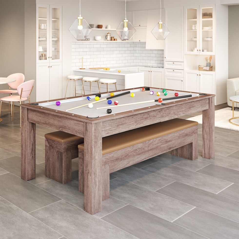 willis light brown gaming table   