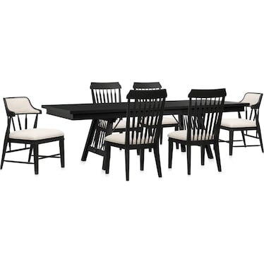 Willow Spring Extendable Dining Table, 2 Host Chairs and 4 Side Chairs