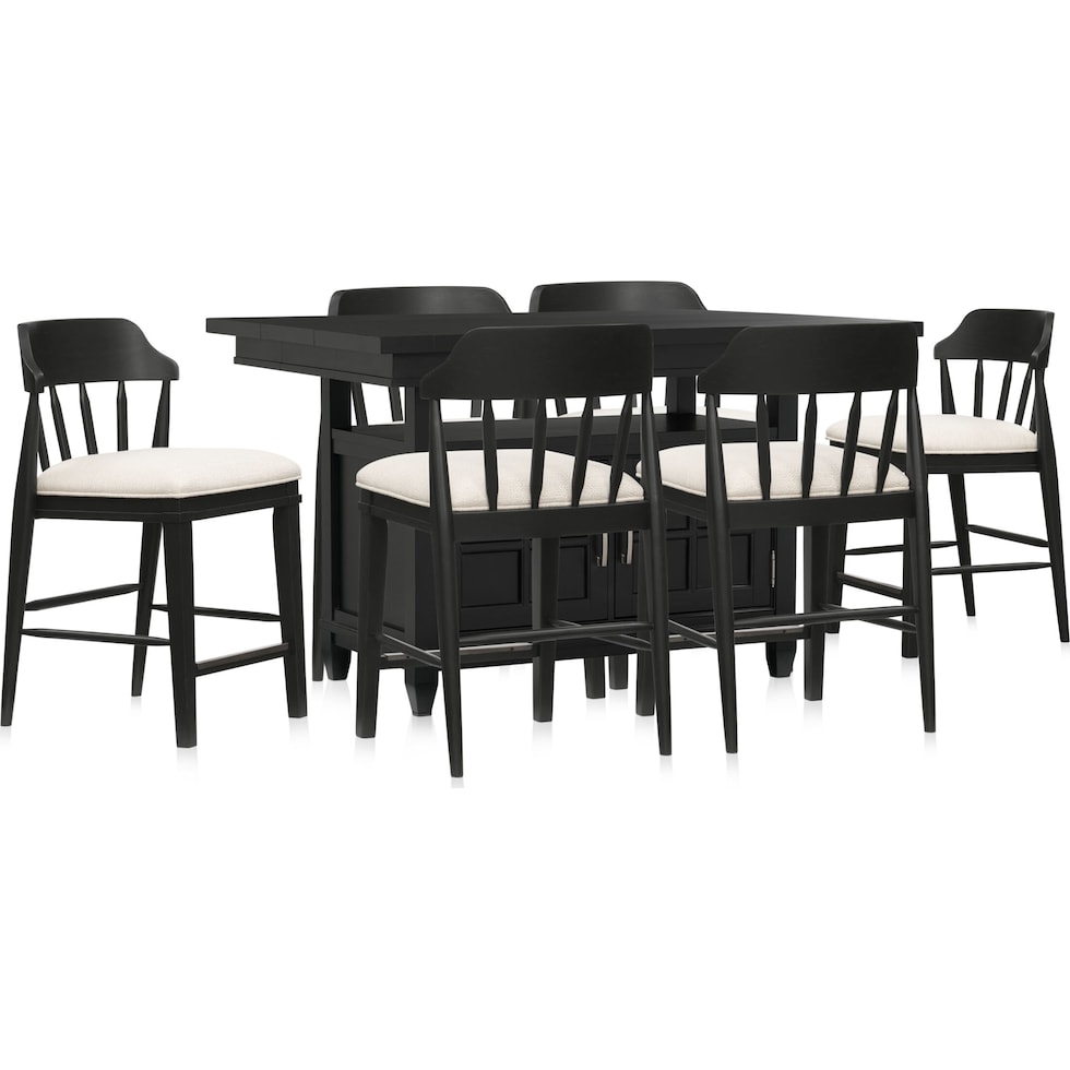 willow spring black  pc dining room   