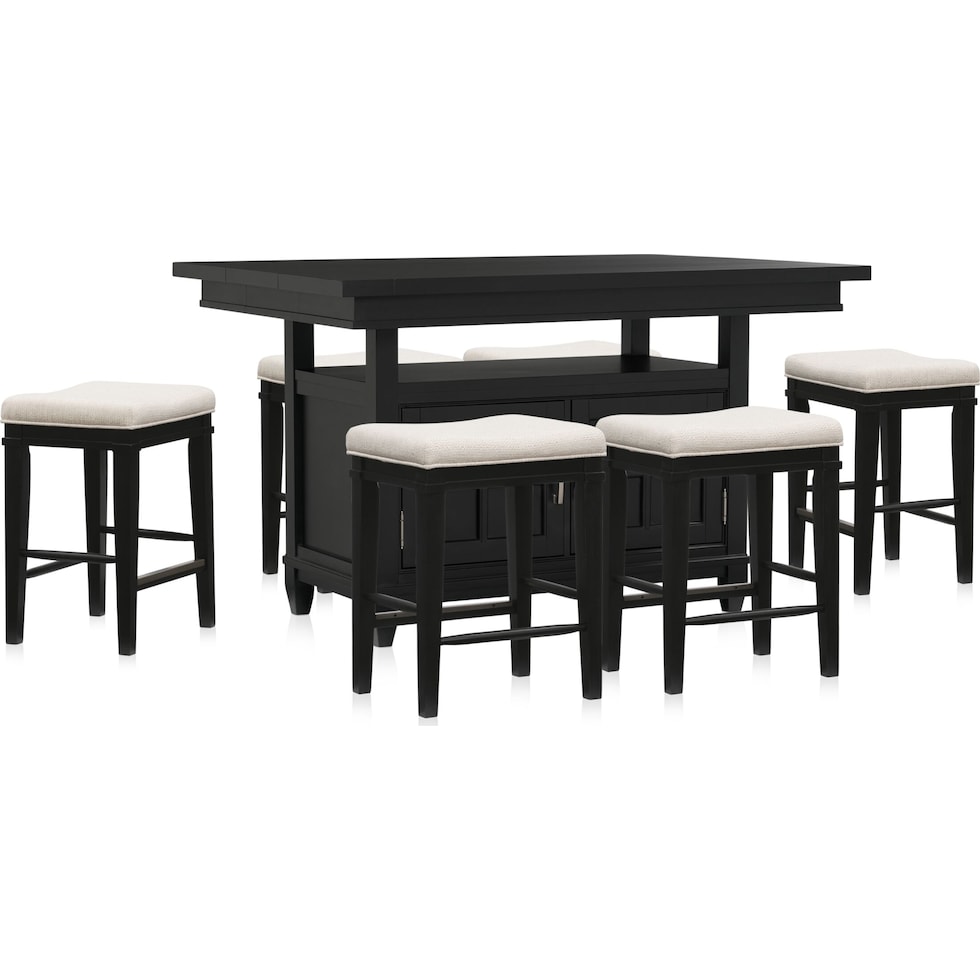 willow spring black  pc dining room   