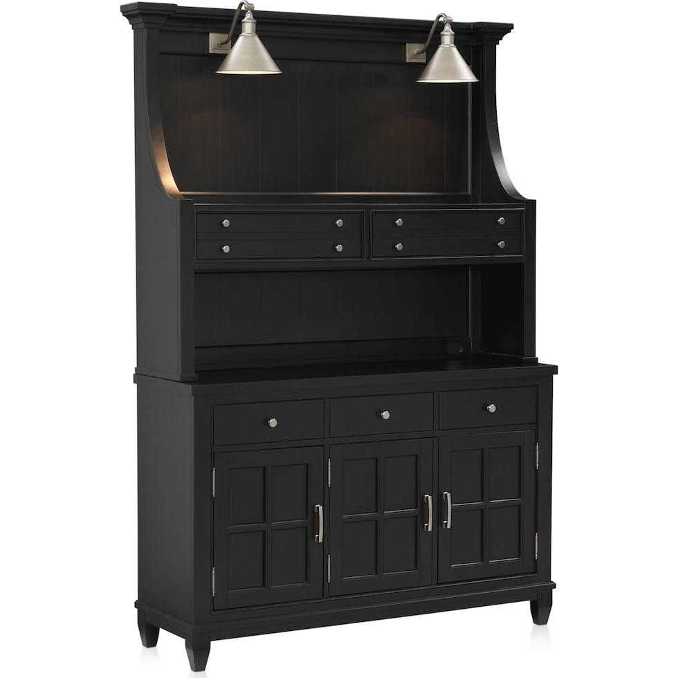 willow spring black hutch   