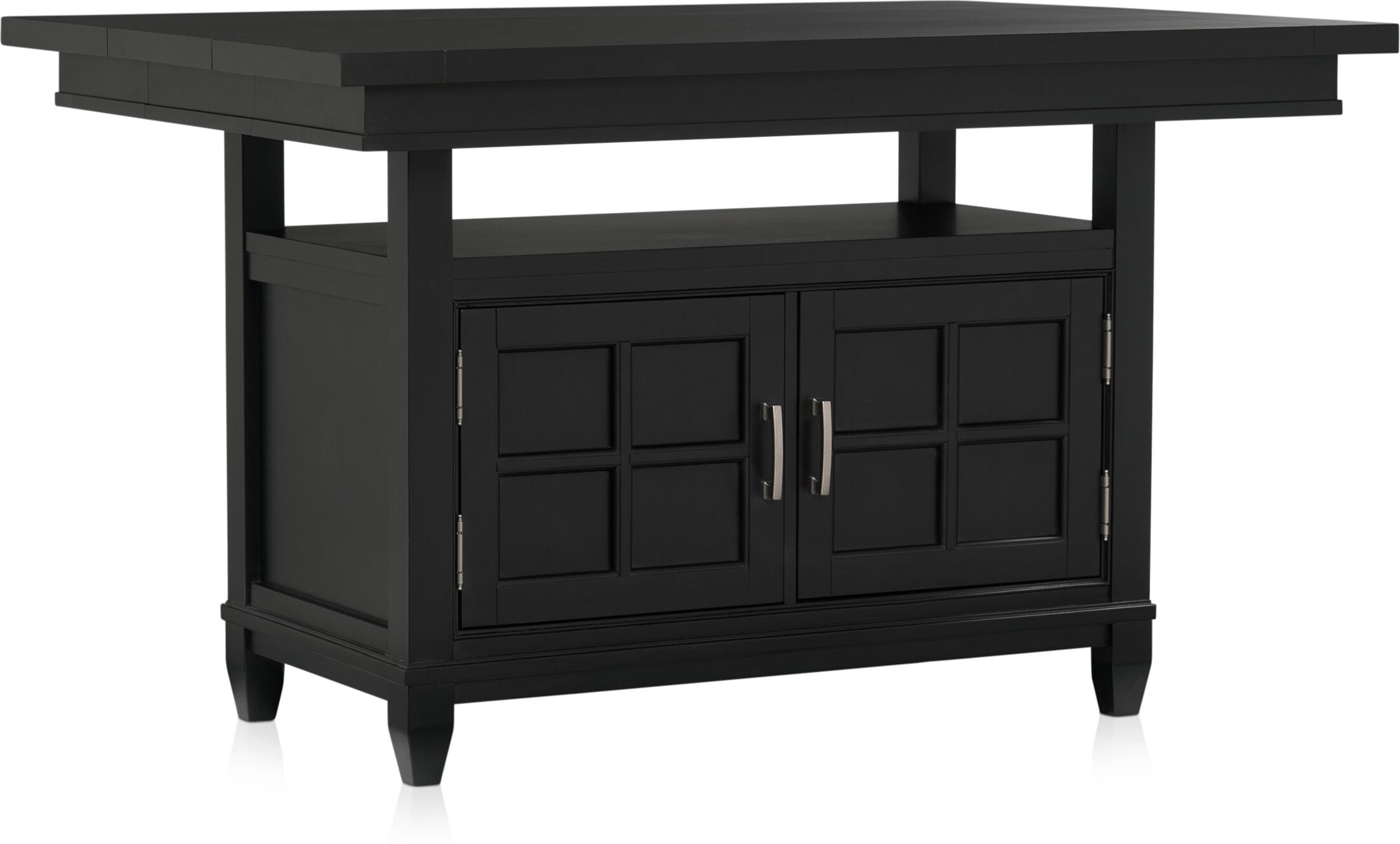 Willow Spring Extendable Kitchen Island Black Value City Furniture