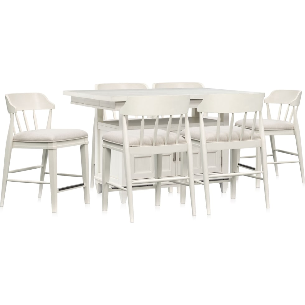 willow spring white  pc dining room   