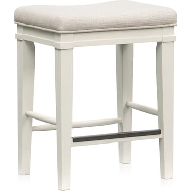 Willow Spring Counter-Height Backless Stool - Ivory