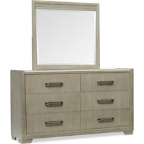 wilshire neutral dresser and mirror   