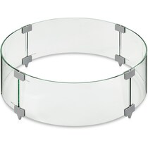 wind guard glass fire pit cover   