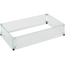 wind guard glass fire pit cover   