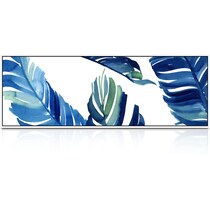 windowpane blue wall art   
