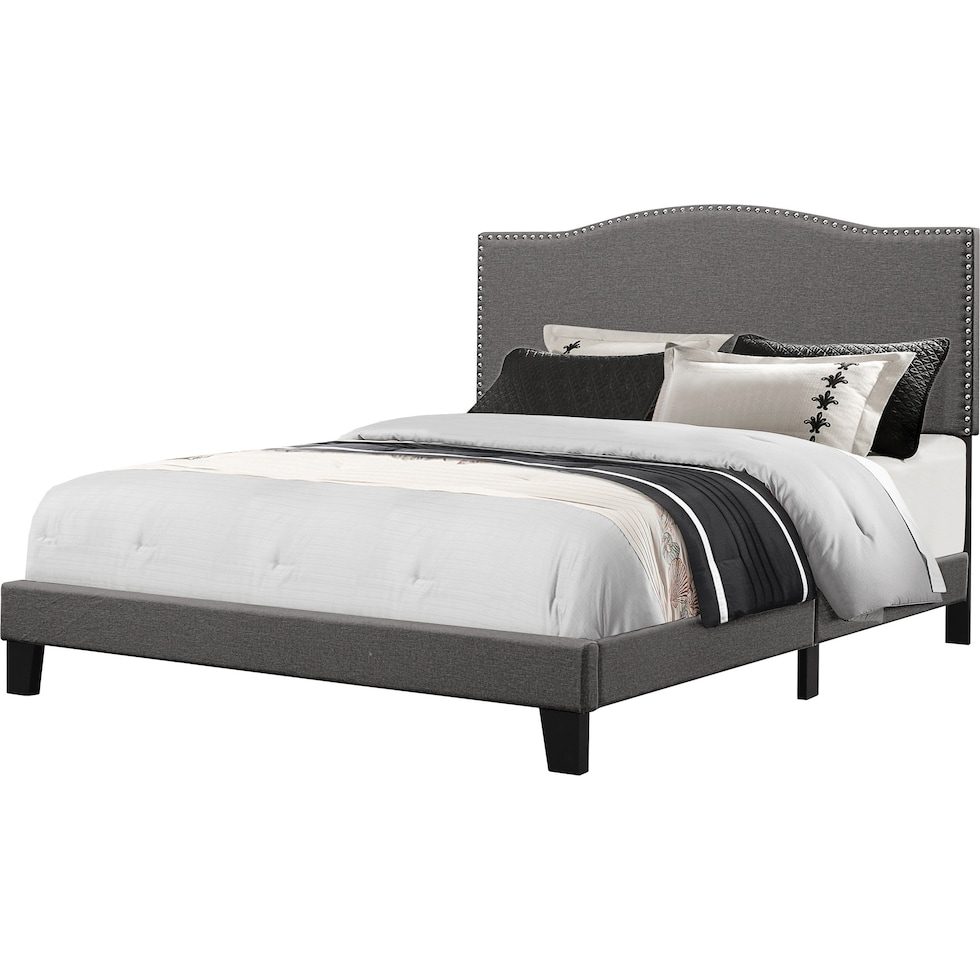 windsong gray king bed   