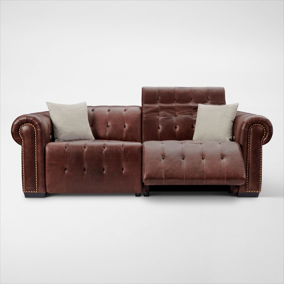 windsor park dark brown power reclining sofa   