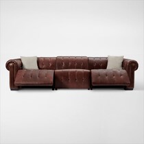 windsor park dark brown power reclining sofa   