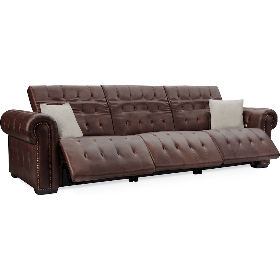 windsor park dark brown power reclining sofa   