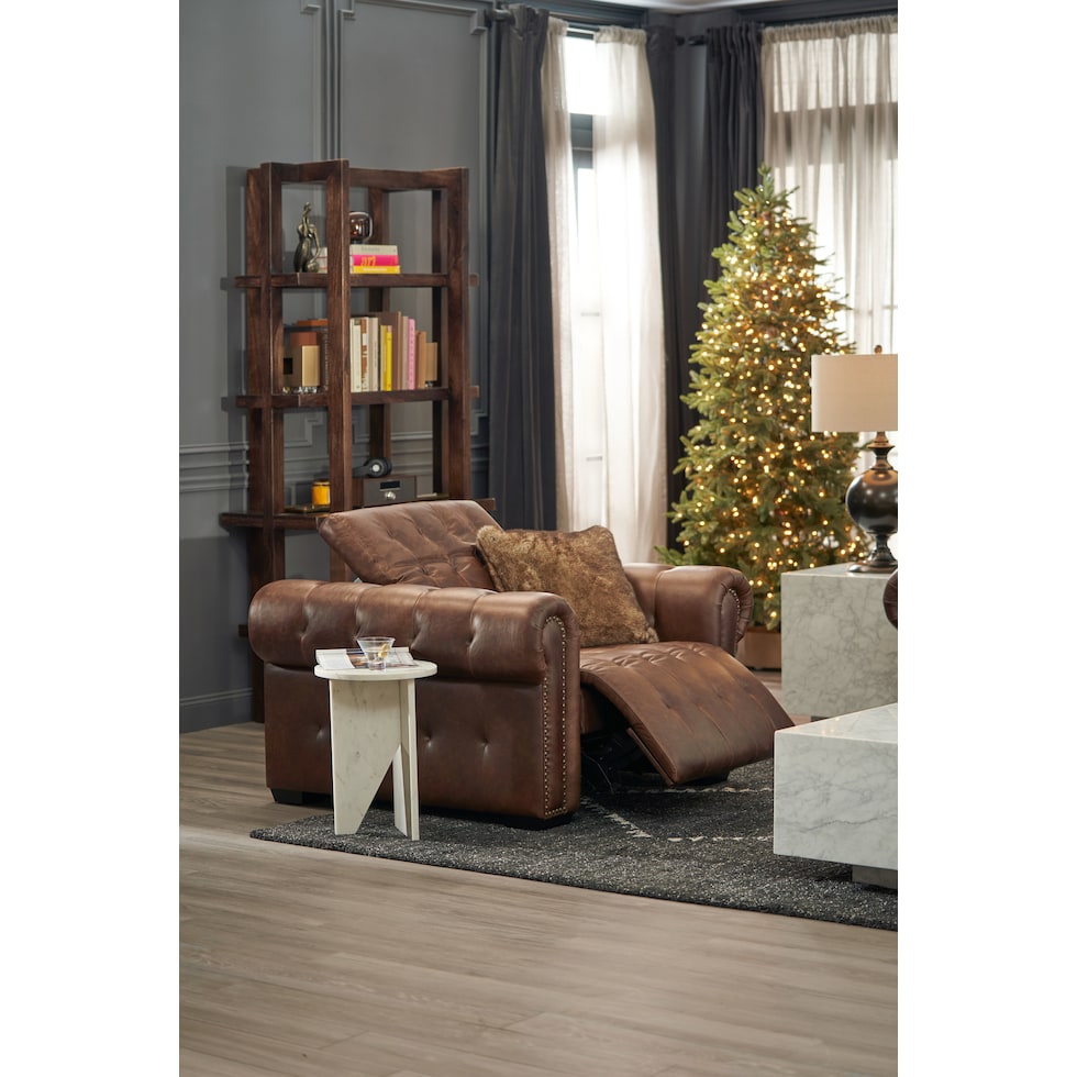 windsor park dark brown recliner   