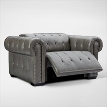 windsor park gray power recliner   