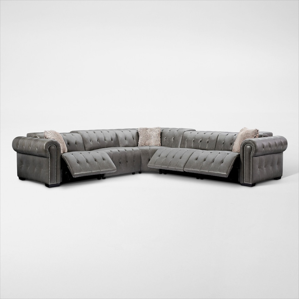 windsor park gray sectional web   