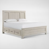 windward bedroom white king bed   