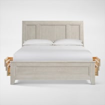 windward bedroom white king bed   