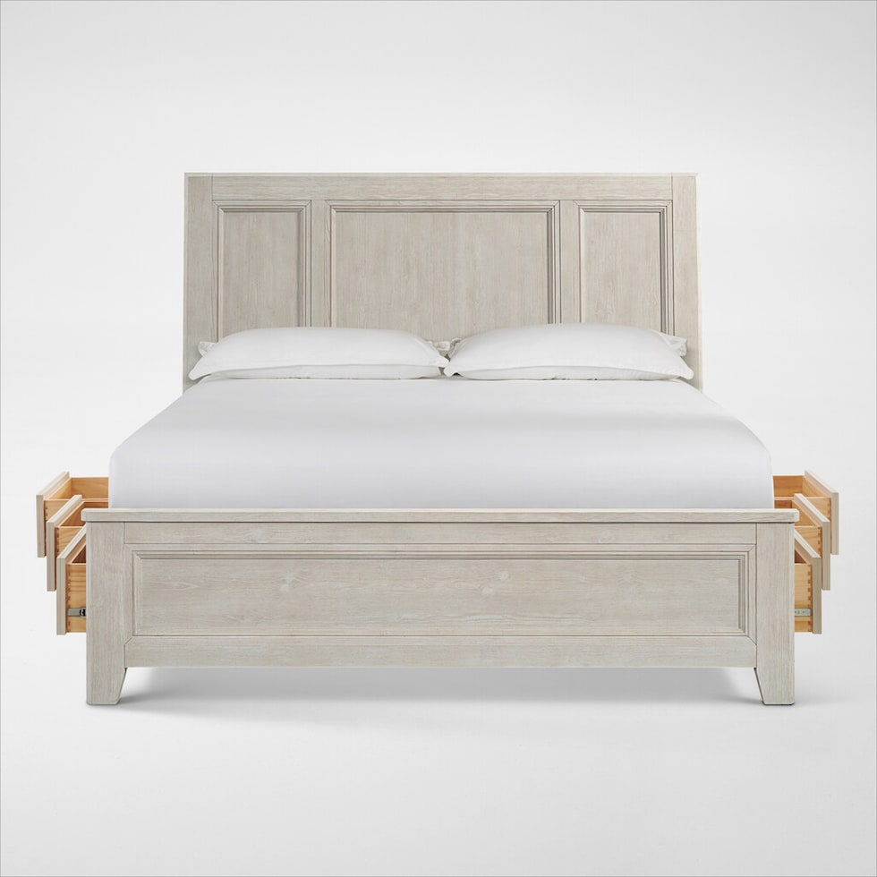 windward bedroom white king bed   