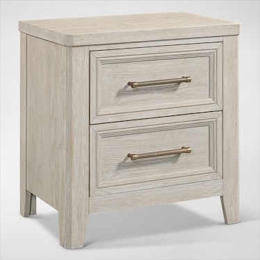 Windward Solid Wood Nightstand with USB Charging