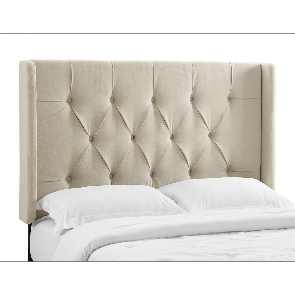 winston cream cream full queen headboard   