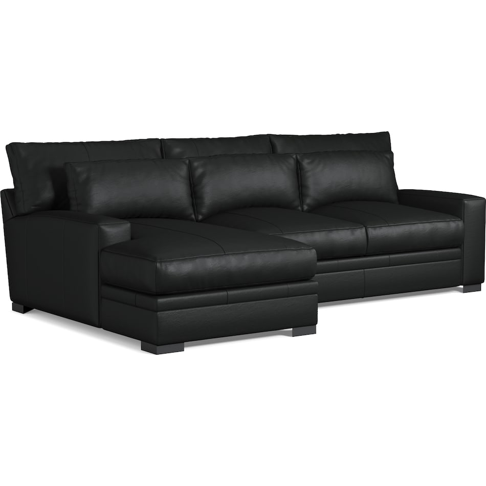 winston black  pc sectional with chaise   