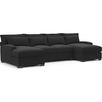 winston black sectional   
