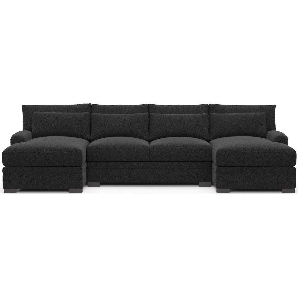winston black sectional   