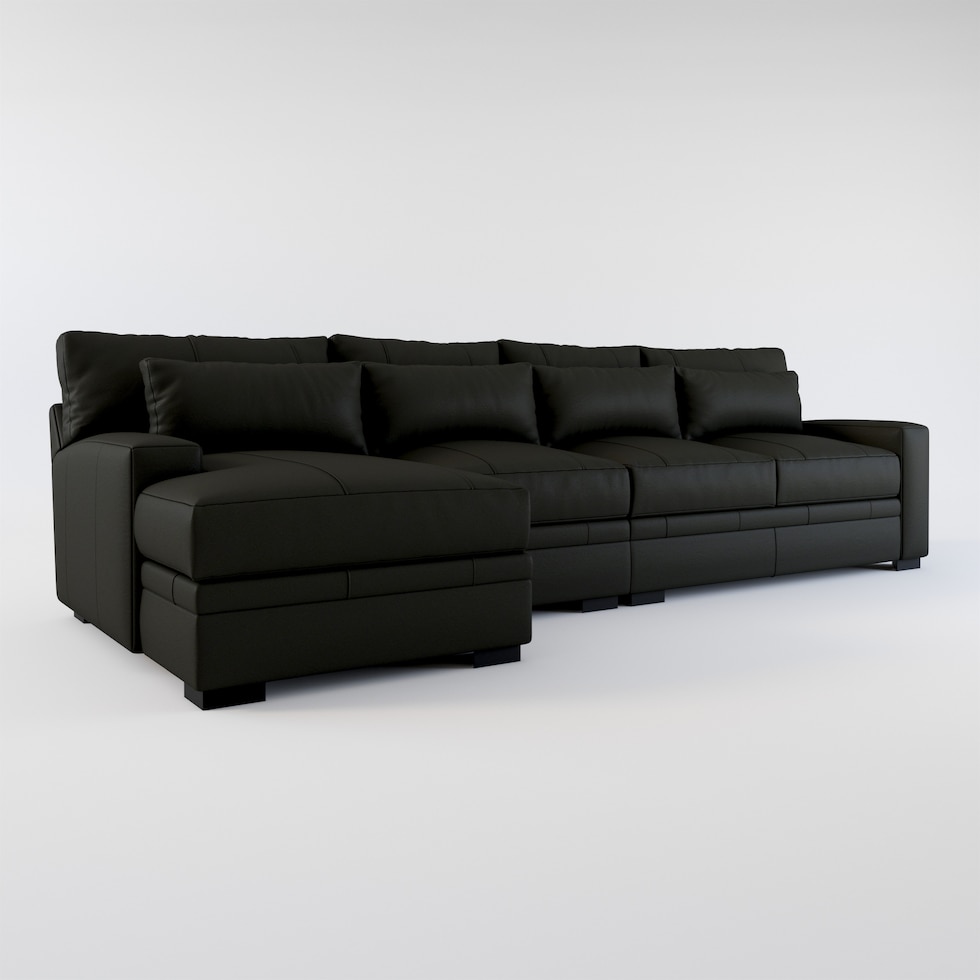 winston black sectional   