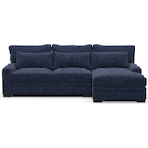 winston blue sectional   