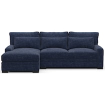 winston blue sectional   