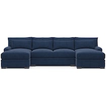 winston blue sectional   